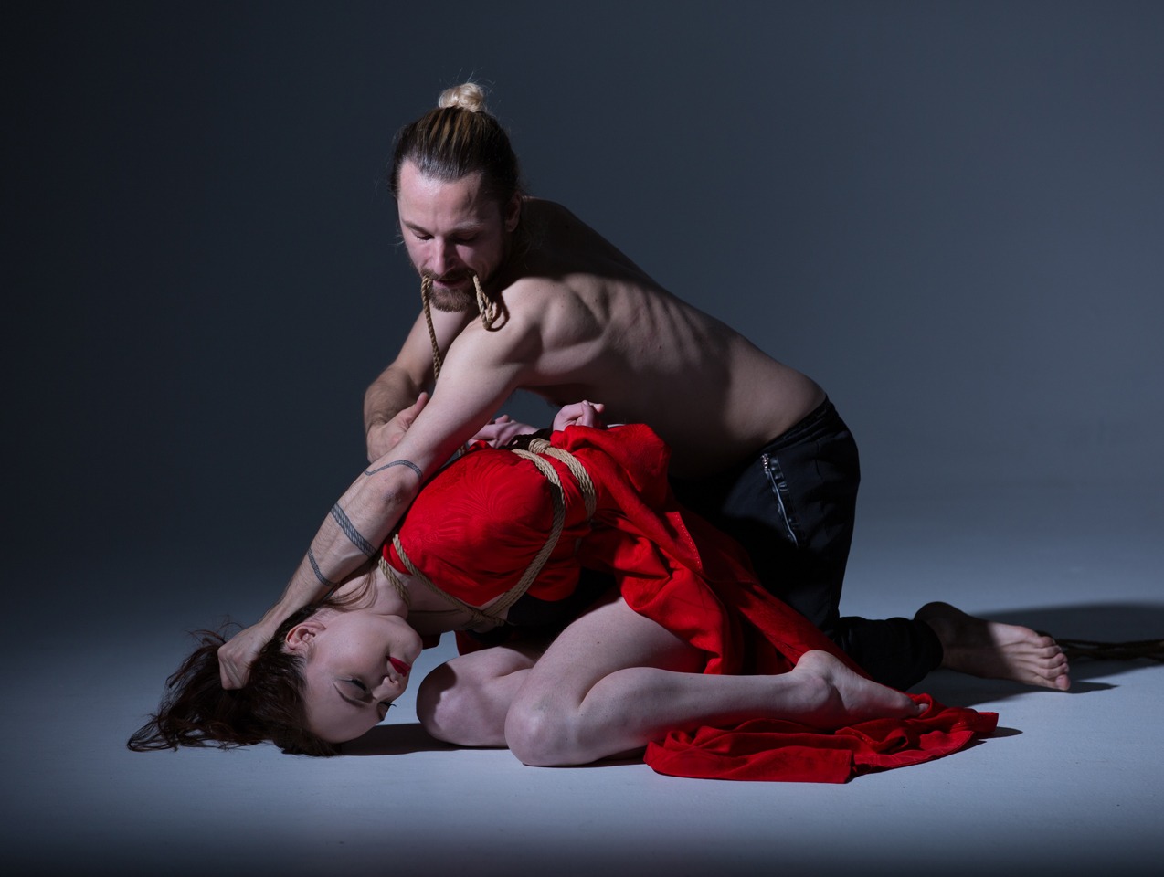 Fleur is tied by RMZ - Shibari Montreal